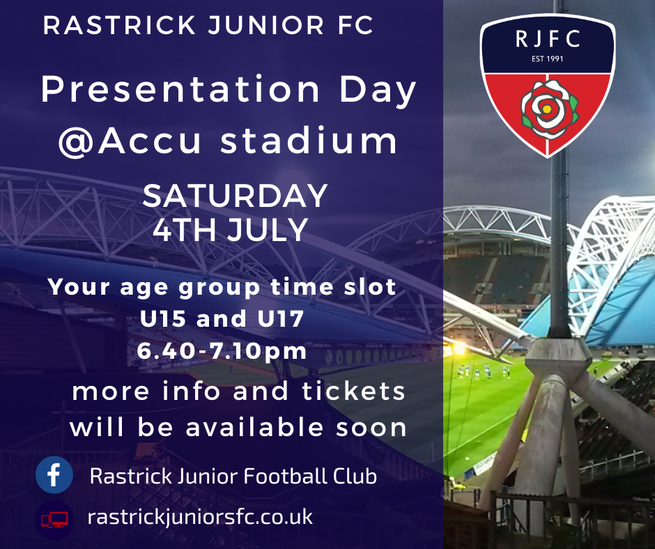 Presentation Day Tickets U15 and U17